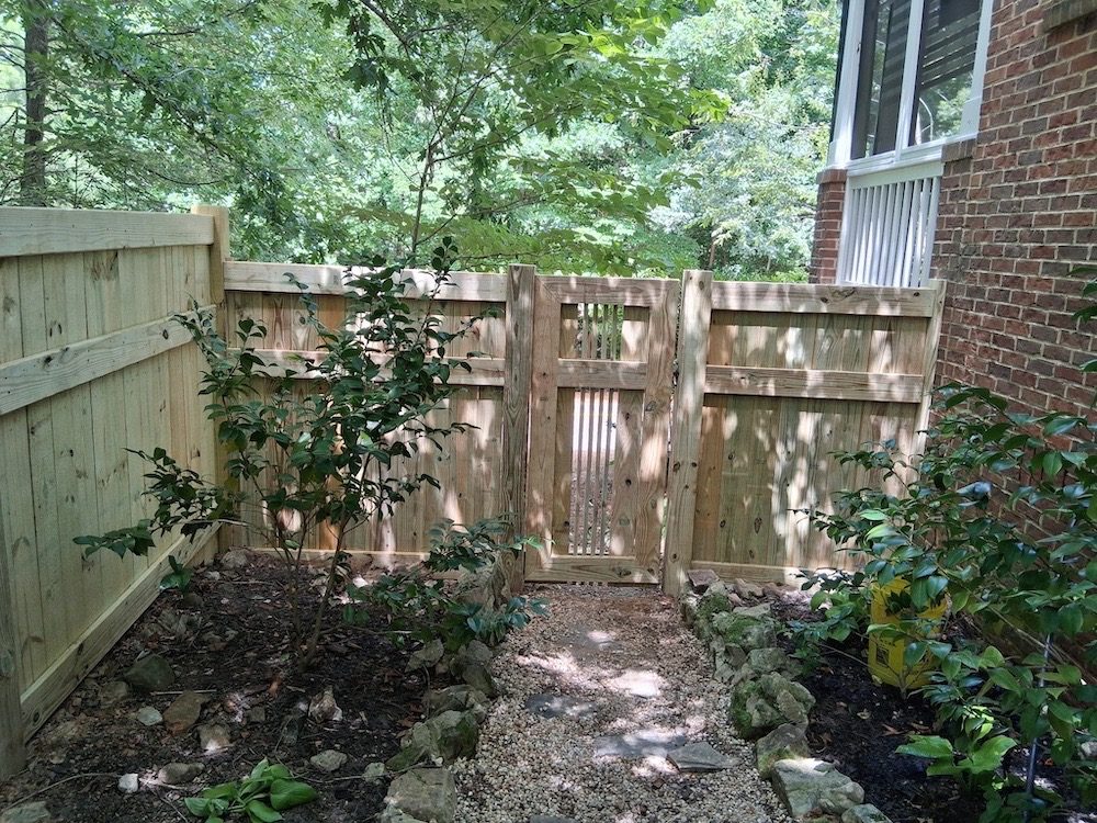 Wood fence panels installed by Masters Fence Co in Alabama