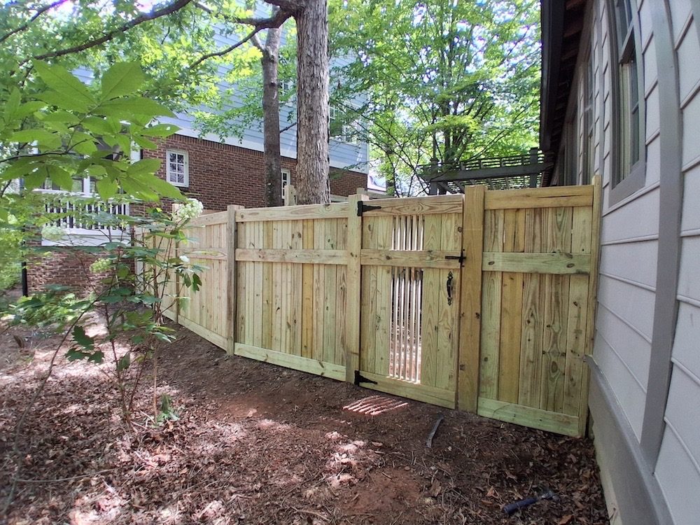 Wood fence transformation in Central Alabama
